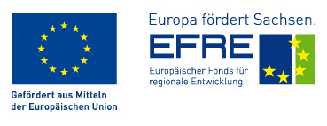 Logo der Europäischen Union und Logo des Europäischen Fonds für regionale Entwicklung (EFRE) nebeneinander